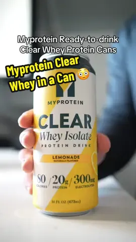 Clear whey from @myprotein is prolly my favorite protein powder, but carrying around a tub is kind of annoying. Which is why I thought it was genius of them to make it pre-mixed in a can with added electrolytes. You can use C0DE “TPATH” for 46% off now at MyProtein! #fyp #Fitness #gym #bodybuilding 