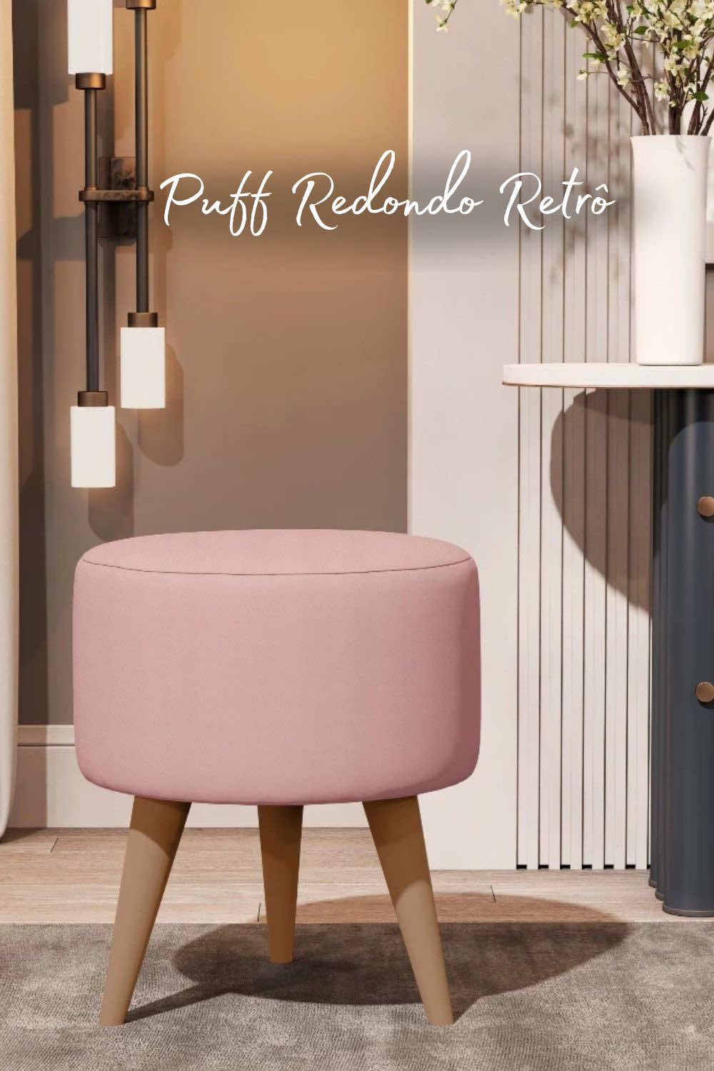 Puf redondo marrom #puf #sala #casa #enxoval #pufredondo 