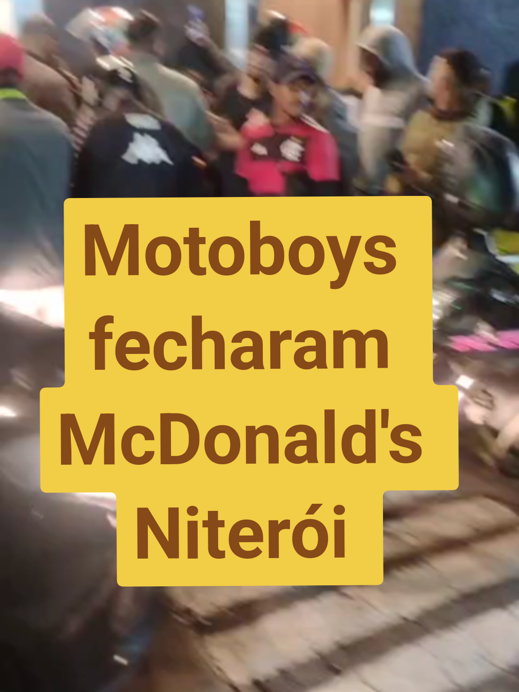 descaso! motoboys fecharam o McDonald's do 