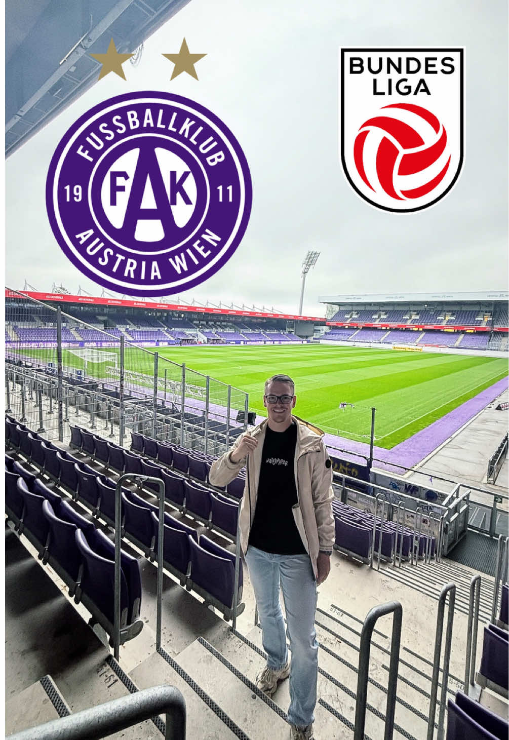 Langs een wel heel gaaf stadion in Oostenrijk 🇦🇹 @FK Austria Wien 💜🟣👀⚽️😍 #fkaustriawien #austriawien #wien #fy #football 