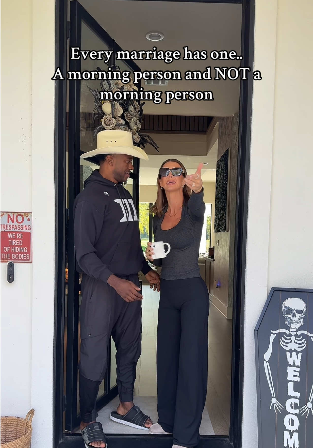 And he’s a morning person with no coffee!!!🤣😭 #Griffinfamily #husbandwife #marriage #morningperson @Robert Griffin III 