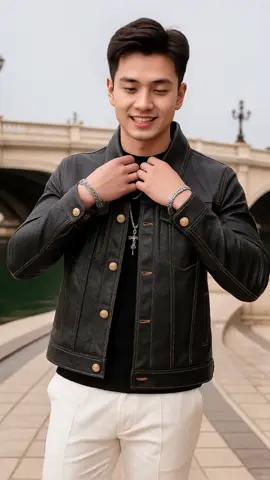 Áo da nam Cao Cấp A16 Có Cổ #aokhoacnammoinhat #aokhoacdanamdepnhat #aokhoacdanamchinhhang #aokhoacdanamcaocap #khôi 