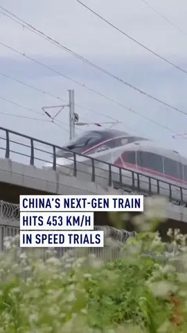 China’s next-generation high-speed train, the CR450, has reached a record-breaking 453 km/h during operational testing - the fastest speed ever recorded for conventional high-speed rail. #China #CR450 #HighSpeedRail #Innovation #Technology