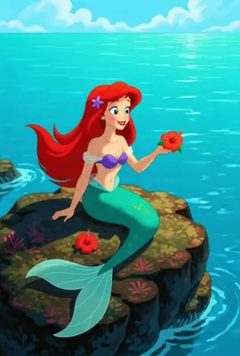 La Sirenita- Ariel y La Flor ! 🌺 #lasirenita #disneyariel #princesasdisney #sirena #disney 