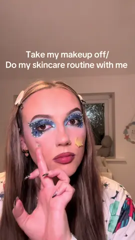 Taking off my Corose Bride inspired makeup and doing my nighttime skincare routine 💙🦋 Products used: @byoma milky toner, hydrating serum, sensitive retinol oil, balm cleanser @Versed Skin smooth landing retinoid eye balm @Superdrug vitamin E hydrating facial mist @PLOUISE vanilla lip scrub @Summer Fridays vanilla lip butter balm @CeraVe UKI hydrating cleanser, SA smoothing cleanser, moisturising cream 