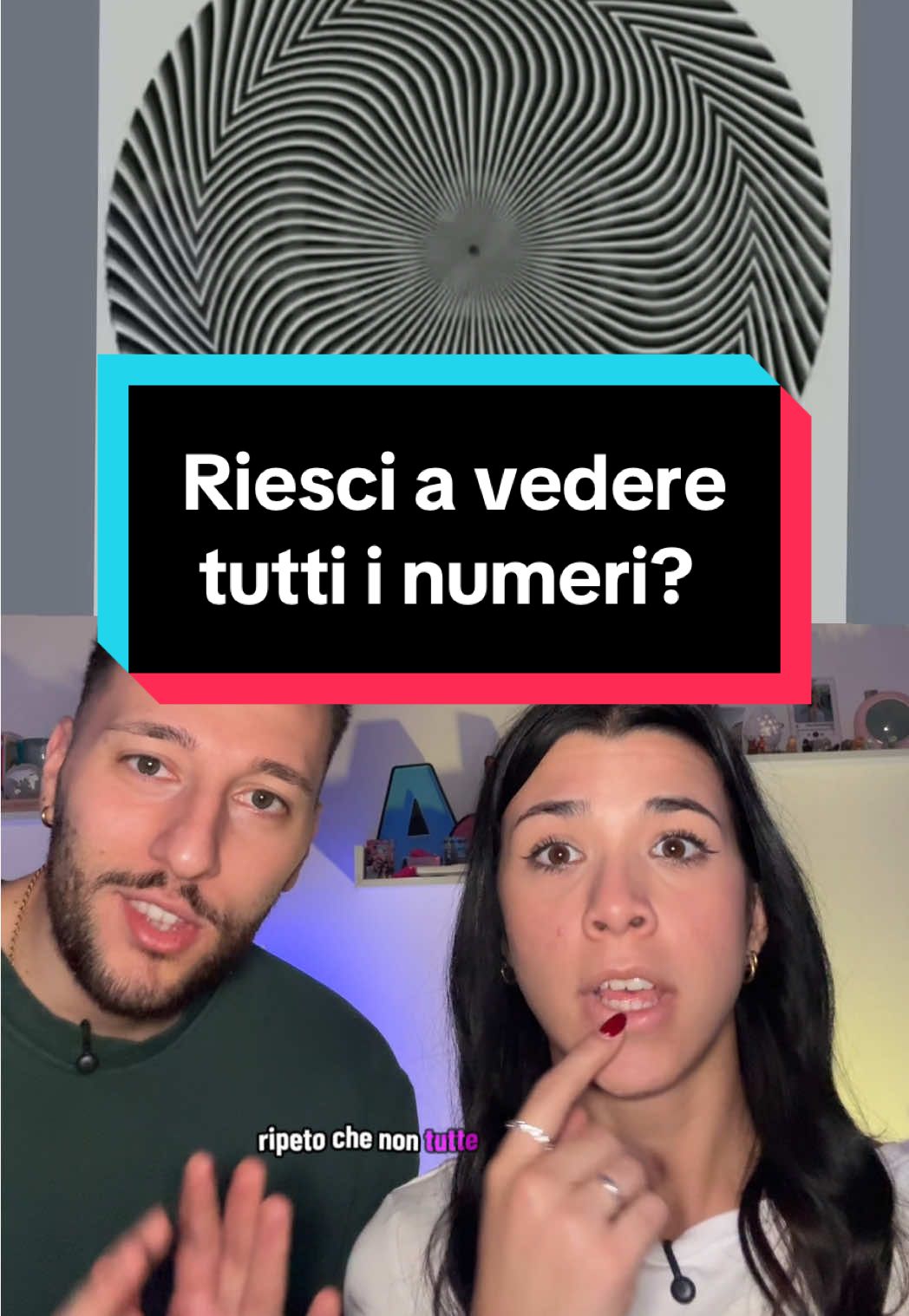 Riuscite a vedere tutti i numeri in questa immagine? #perte #effettoottico #testvisivo #illusion 