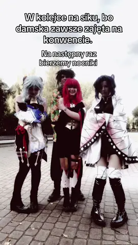 Ej wytłumaczcie mi dlaczego damskie toalety są zawsze zajęte na konwencie? @Eniu2606 @yukii #demonslayer  #cosplay #anime #genshin #cosplayer 