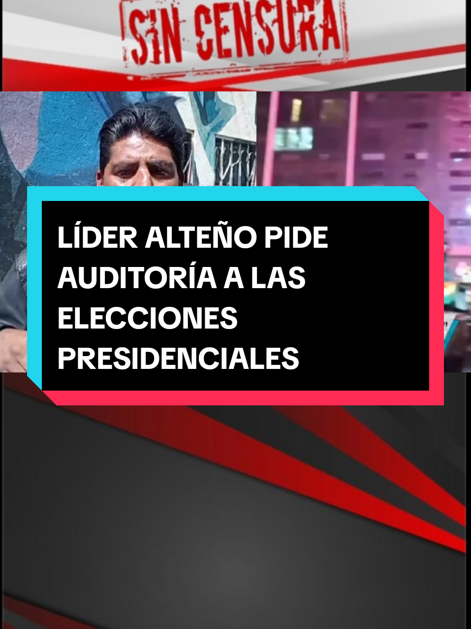 Siñani respalda pedido de auditoría al Órgano Electoral: “El que nada tiene, nada teme” El ejecutivo de la Central de Trabajadores de Bolivia, Toño Siñani, respaldó las movilizaciones de jóvenes que exigen una auditoría al Tribunal Supremo Electoral, asegurando que los manifestantes no están adoctrinados, sino que buscan transparencia y responsabilidad en el proceso electoral. #elaltobolivia🇧🇴🥰 #fraudeelectoral #elecciones2025 #Viral #sincensurabolivia 