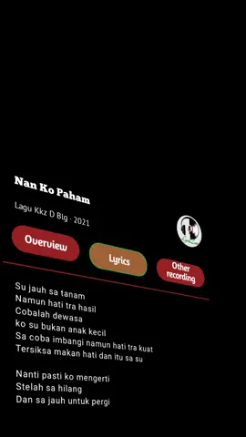 Nan Ko Paham🎧🎶 #fyp #music #song #lyrics #lyrikzone 