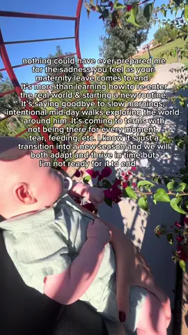 12 weeks is not nearly long enough with my sweet boy 🤍🥹  I’ll forever be so thankful for this season, full of magic, exhaustion, tears, healing and so much love. Mamas, I’m here for all the transition tips! #maternityleave #firsttimemom #workingmom #momtok #newchapterinlife 