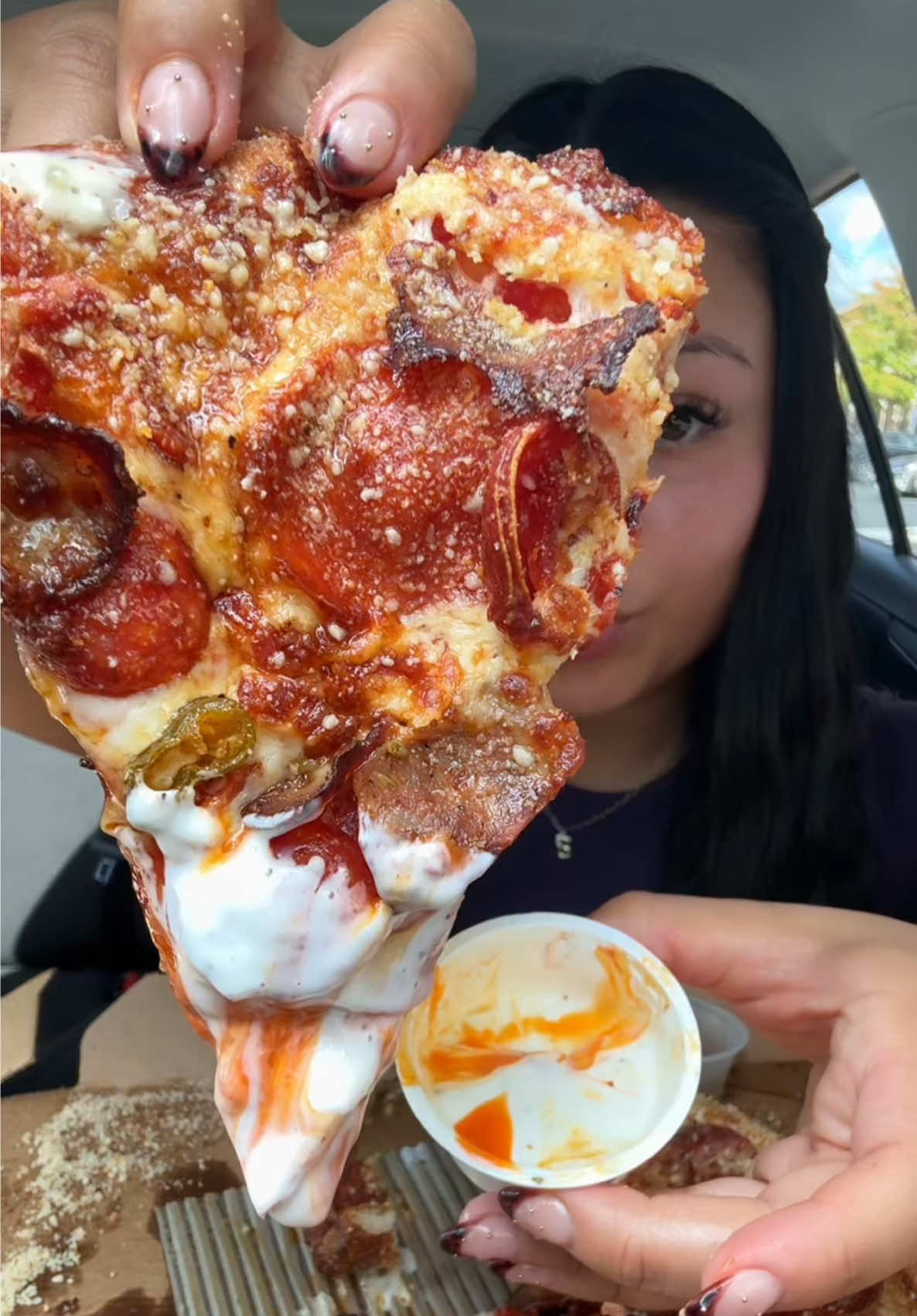 Marco’s Pizza Super Messy Eating! 🍕❤️ #bigbites #marcos #pizza #mukbang #eating #pizzalover #ranch #food  Super messy eating a pepperoni pizza with extra meat! I was super hungry and just wanted to feast! Hope you enjoyed 😅🙊