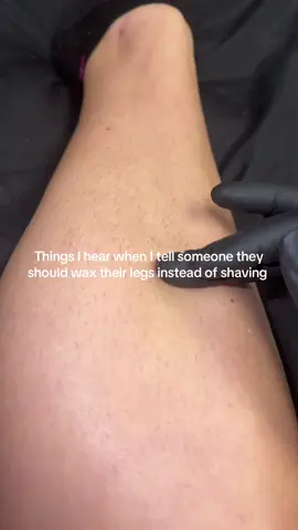 I shaved my legs for yall just to prove a point😂  Now I’m going to #wax them, so I don’t have to deal with any annoying stubble in just a couple days.   I’ll have SMOOTH skin for weeks, and when it grows back.. it’ll be softer and more sparse! ✨ #esthetician #waxing #legs #tupelo 