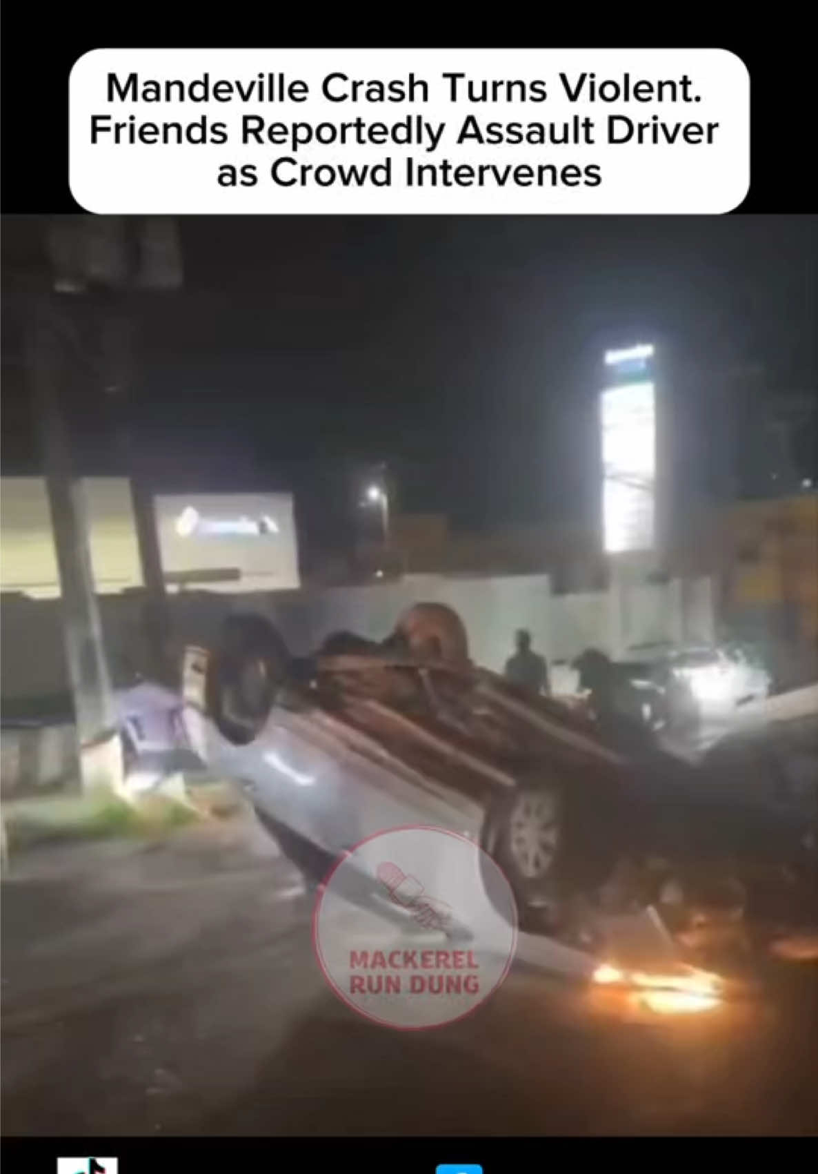 Mandeville Crash Sparks Chaos. Friends Reportedly Assault Driver as Crowd Intervenes #jamaicanews #jamaicannewstoday  #caribbean #mandeville   