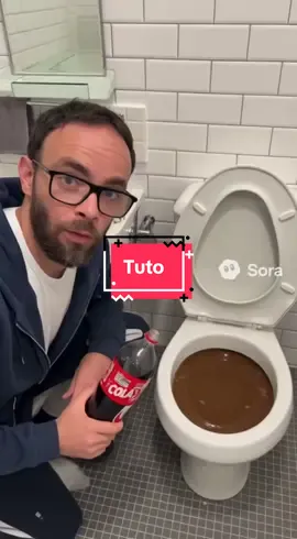 Comment déboucher des toilettes #sora #sora2 #mentos 