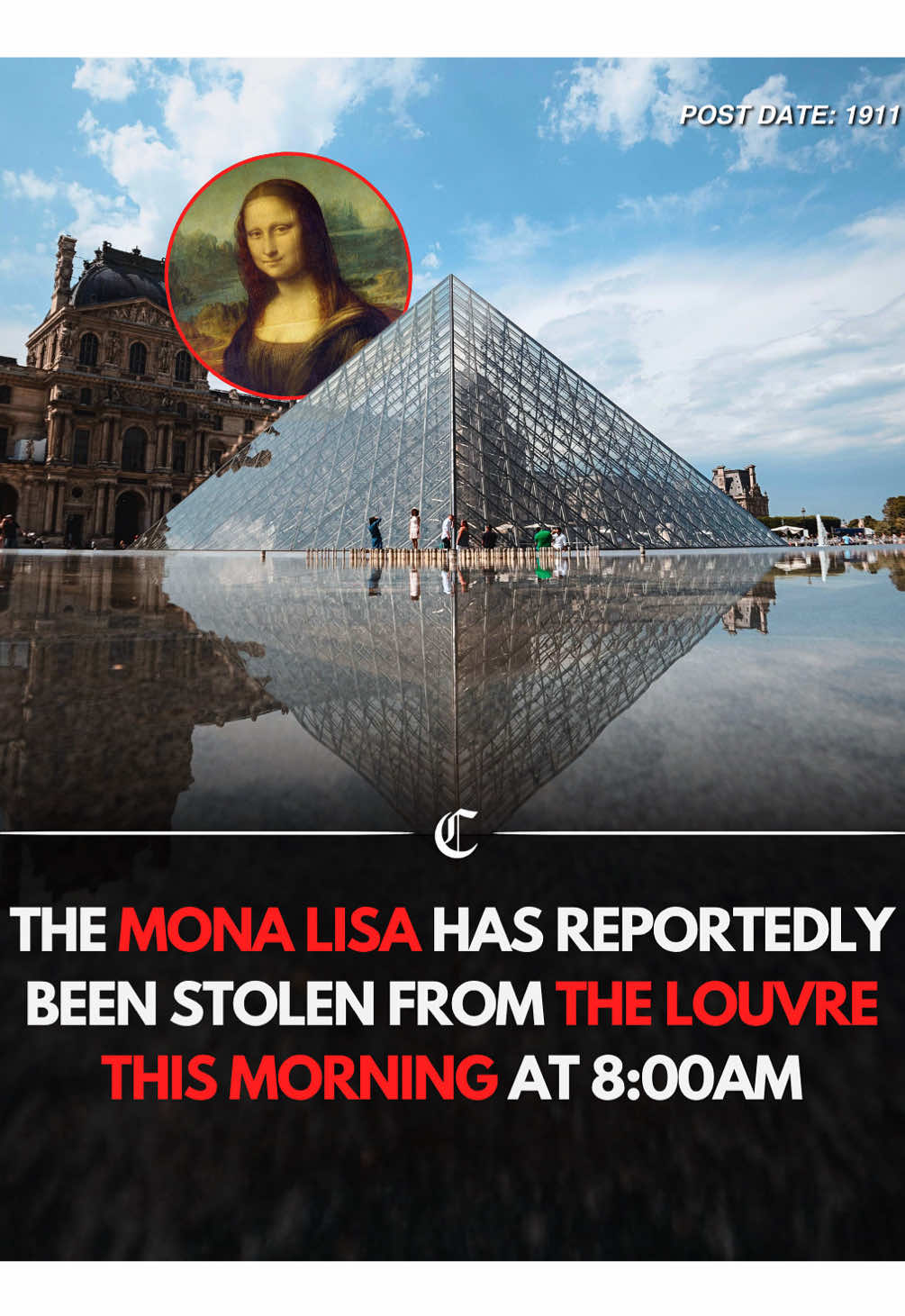 A lesser-known portrait by Italian artist Leonardo da Vinci, titled Mona Lisa, has been reported missing from the Louvre Museum in Paris. The theft was discovered this morning around 8:00AM when staff noticed an empty space where the painting once hung. Police believe the thief may have hidden inside the museum overnight before escaping with the artwork. Though not among the museum’s most famous pieces, officials say the theft is deeply embarrassing for the institution. Our experts expect the painting will be recovered soon and the culprit swiftly brought to justice. #History #fyp #historychronicle #breakingnews #monalisa 