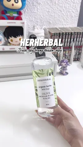 Nước tẩy trang thuần chay dành cho da khô🫒🫧#herherbal #nuoctaytrang #skincare #goclamdep #xuhuong 