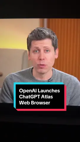 OpenAI co-founder and CEO Sam Altman introduced ChatGPT Atlas, a new web browser powered by ChatGPT, currently available for macOS. We grabbed a few of the highlights. Would you try this? #samaltman #chatgpt #browser #Tech 