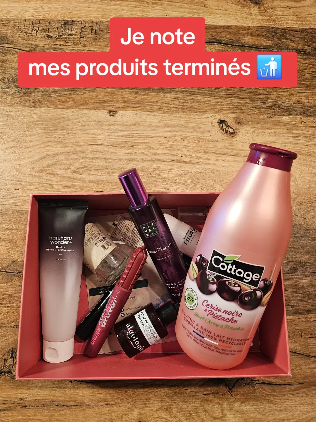 Je note mes produits terminés, beaucoup de coups de cœur quelques flop . #empties #produitsterminés #avis #skincare #makeup 