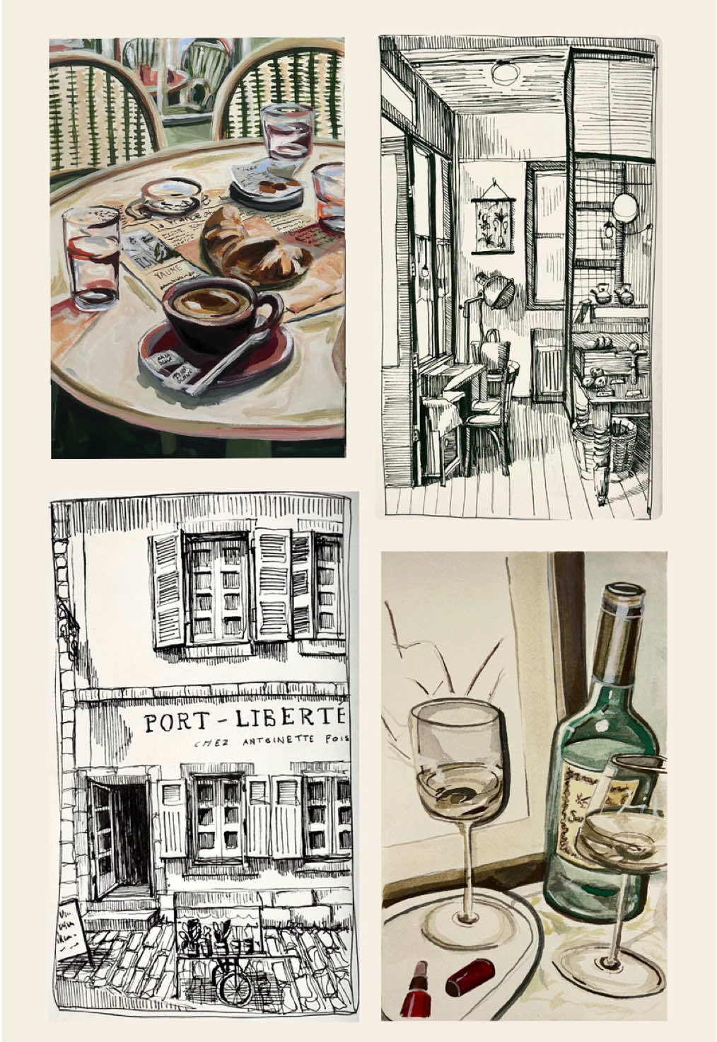 Little sketchbook tour #drawings #illustrations #fyp #sketchbook #pendrawing 