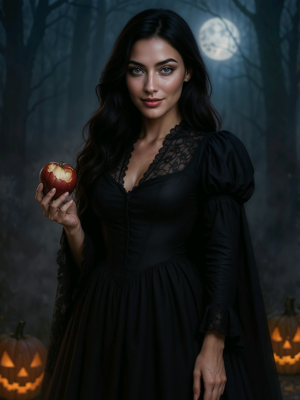 Ai Witch Magic Transformation: 🎃 The old witch takes a bite of a rotten apple — and ancient magic awakens. Before your eyes, an AI morphing transformation begins: the ugly crone turns into a stunning young sorceress and flies into the night sky on her broom. A mystical Halloween scene! 👀✨ Author🎨 – @epic_kor_ai #aiart #fusion #halloweenart   #aitransformation #witchmagic 