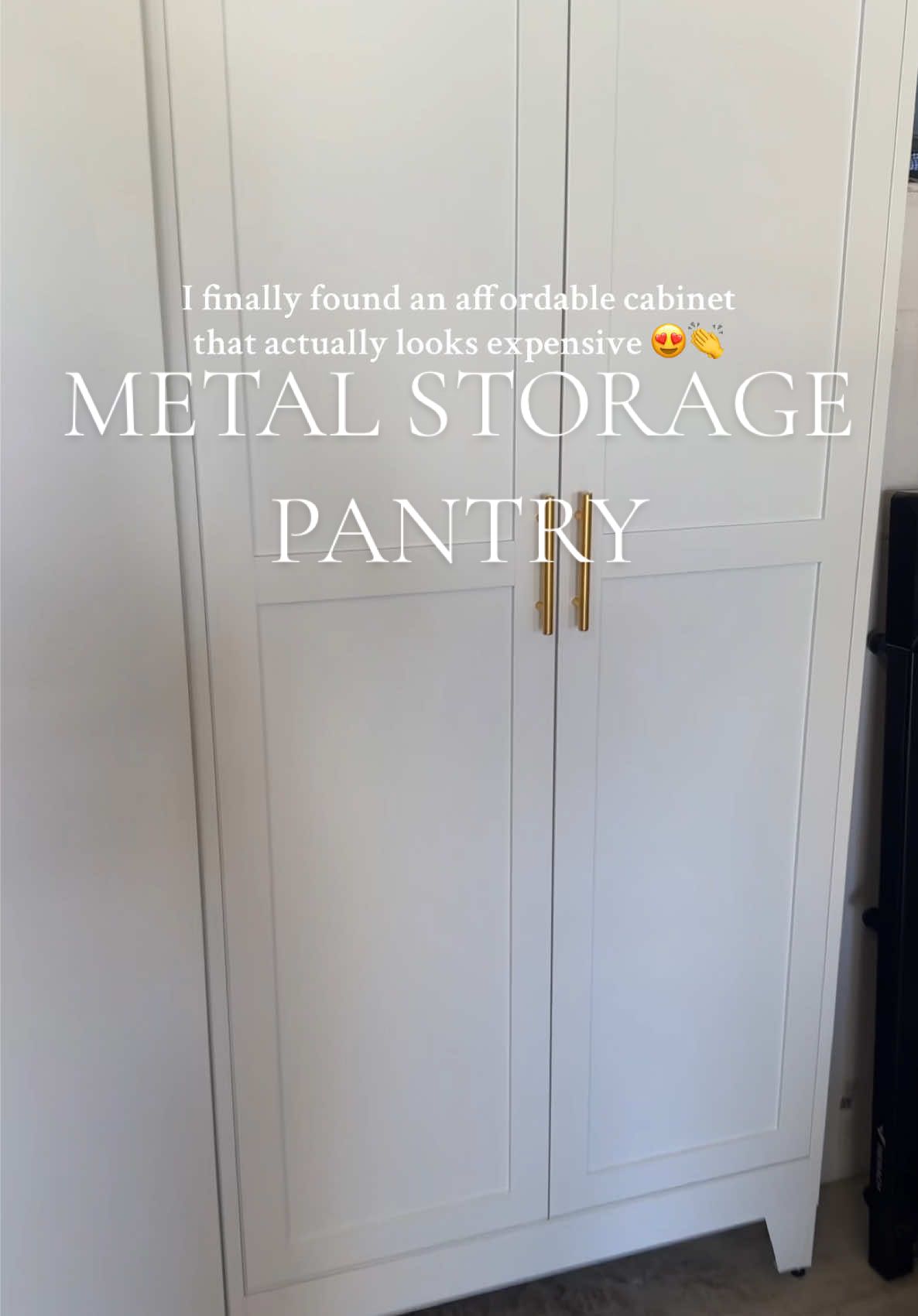This metal pantry cabinet is a total game-changer for storage! It’s sturdy, sleek, and only major SALE right now 🙌 Perfect for kitchens, offices, or even GARAGE storage. #tiktokshopfinds #homedecor #organization #pantrystorage #smallspacehacks