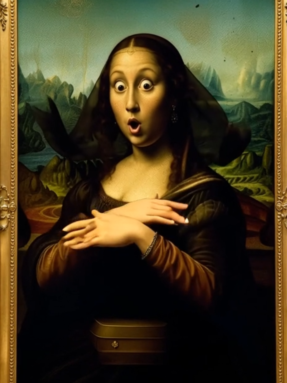 La réaction de la Mona Lisa après avoir appris le vol au musée du Louvre.