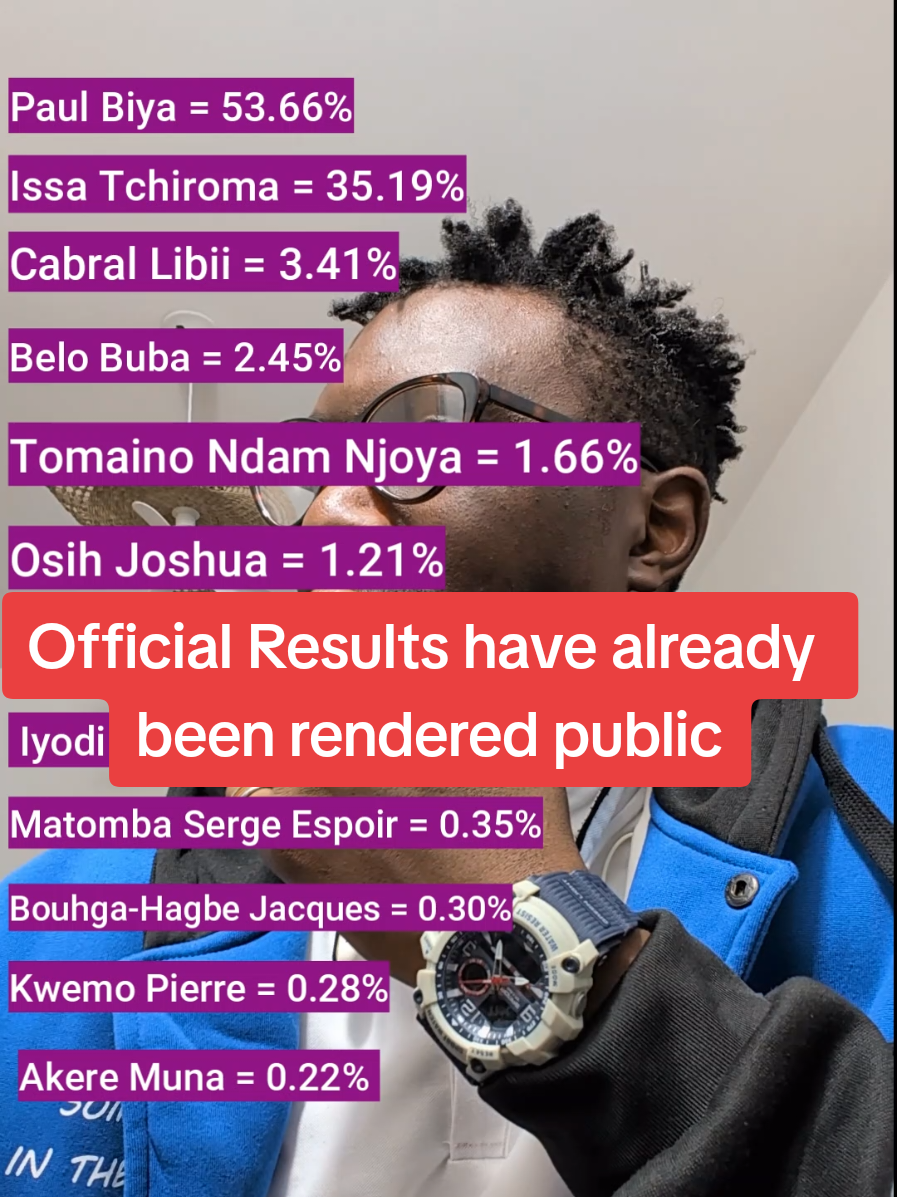 21-10-2025 Official Results have already been rendered public  #cameroonticktock🇨🇲  #gariboy  #politics  #cameroonpolitics 