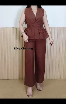 ✨ Everyday elegance made easy! This sleeveless tie-waist terno set keeps you comfy and classy from work to weekend 💼🌸 #ComfyOOTD  #OOTDStyle #TikTokFashionPH #CottonLinenLove 💕