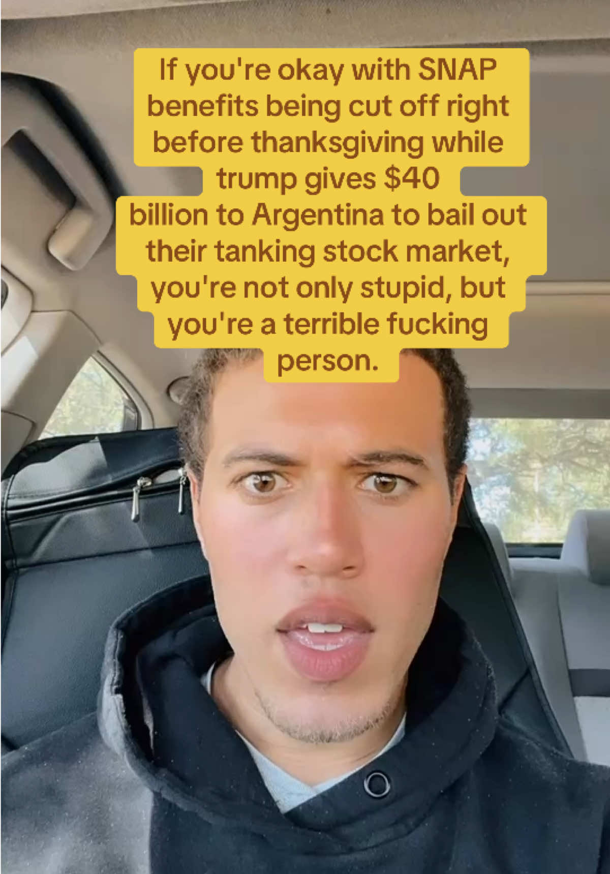 That SNAP ish is insane... whether you get the benefits or not, you should still be able to sympathize with the fact that's f’d up and right before Thanksgiving like people wasn't already struggling enough out here. 