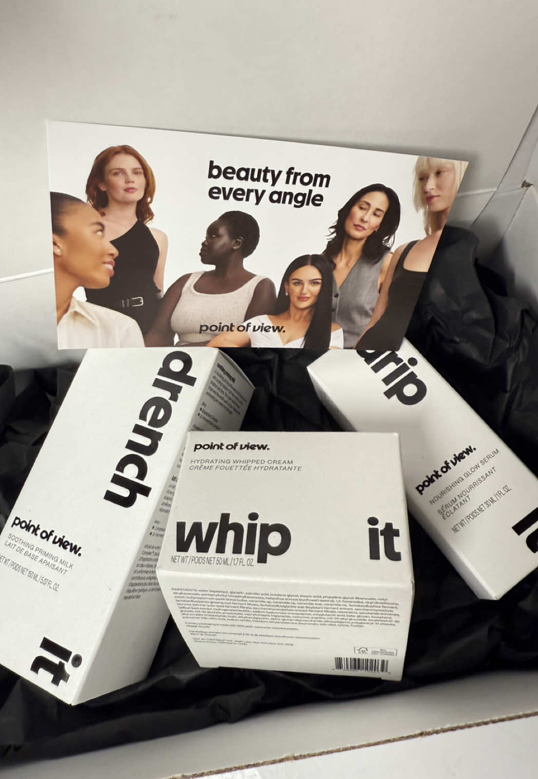 I'm Speechless!🥹Thank you @Point of View Beauty & Mykayla Nogueira TikTok’s Beauty GOAT! 🙌🏻 for seeing us small creators too! 🖤 I’m still in shock for this package can wait to try it! Grab your ULTRA 💧HYDRATING Bundle  before it sells out!  #pointofviewbeauty #pointofview #mikaylanogueira #hydratingskincare #glowskin 