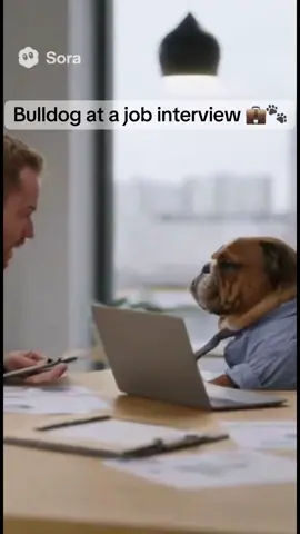 When they ask “So… why do you want this job?” 😅 #BulldogBruce#Bulldog#FunnyDog#DogComedy#aidog 