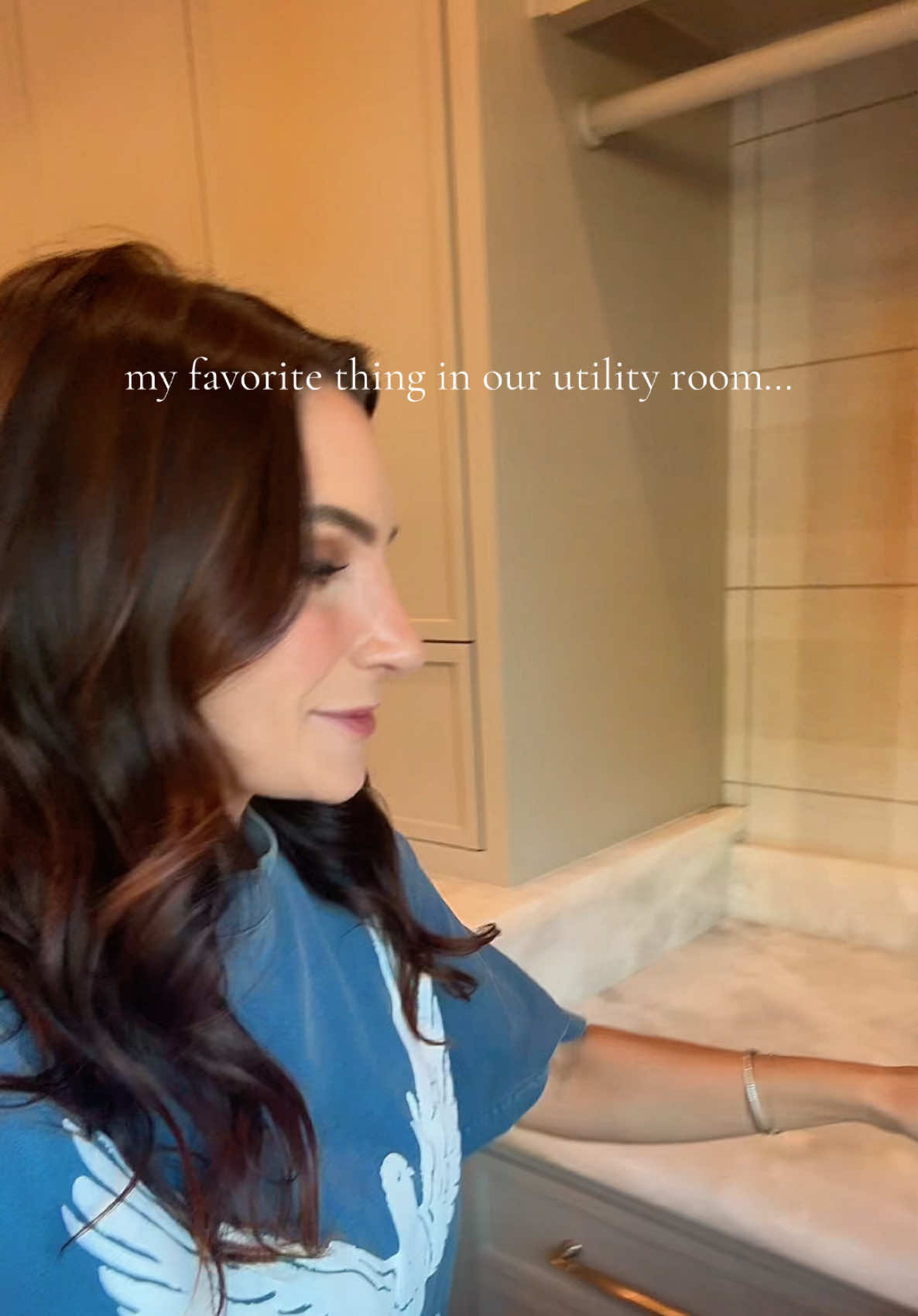 The hidden wrapping paper holder is my favorite during the gift giving season! Not my best wrap job but… it’s a soccer ball 🙇🏻‍♀️ #utilityroom #utilityroomgoals #wrappinggifts #giftwrapping #homeinspo