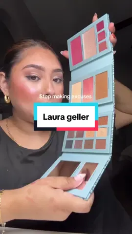 Laura Geller face, palette cream, blush, highlighter, lipstick powder, bronzer, blush, and setting powder with eyeshadows and mirror complete face palette #FacePalette #MakeupForBeginners #LauraGeller #quickmakeup @Laura Geller Beauty 