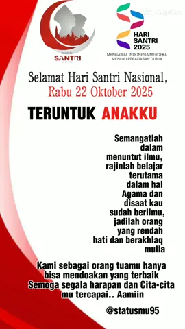 hari santri 22 otber 2025.. #fyp #harisantrinasional  #anakhebatanakkuatanakpintar 