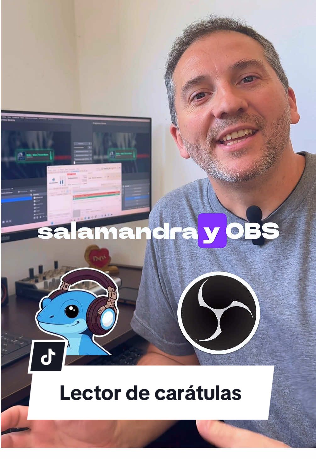 Y si usamos Salamadra y OBS , los conoces ? 📹Te cuento que juntos te puedan dar un cambio en tu streaming de video.  Mira cómo funciona el lector de carátulas y es gratis . 🤩 compartilo , guárdalo ! #salamandra #obs #streaming #radio 