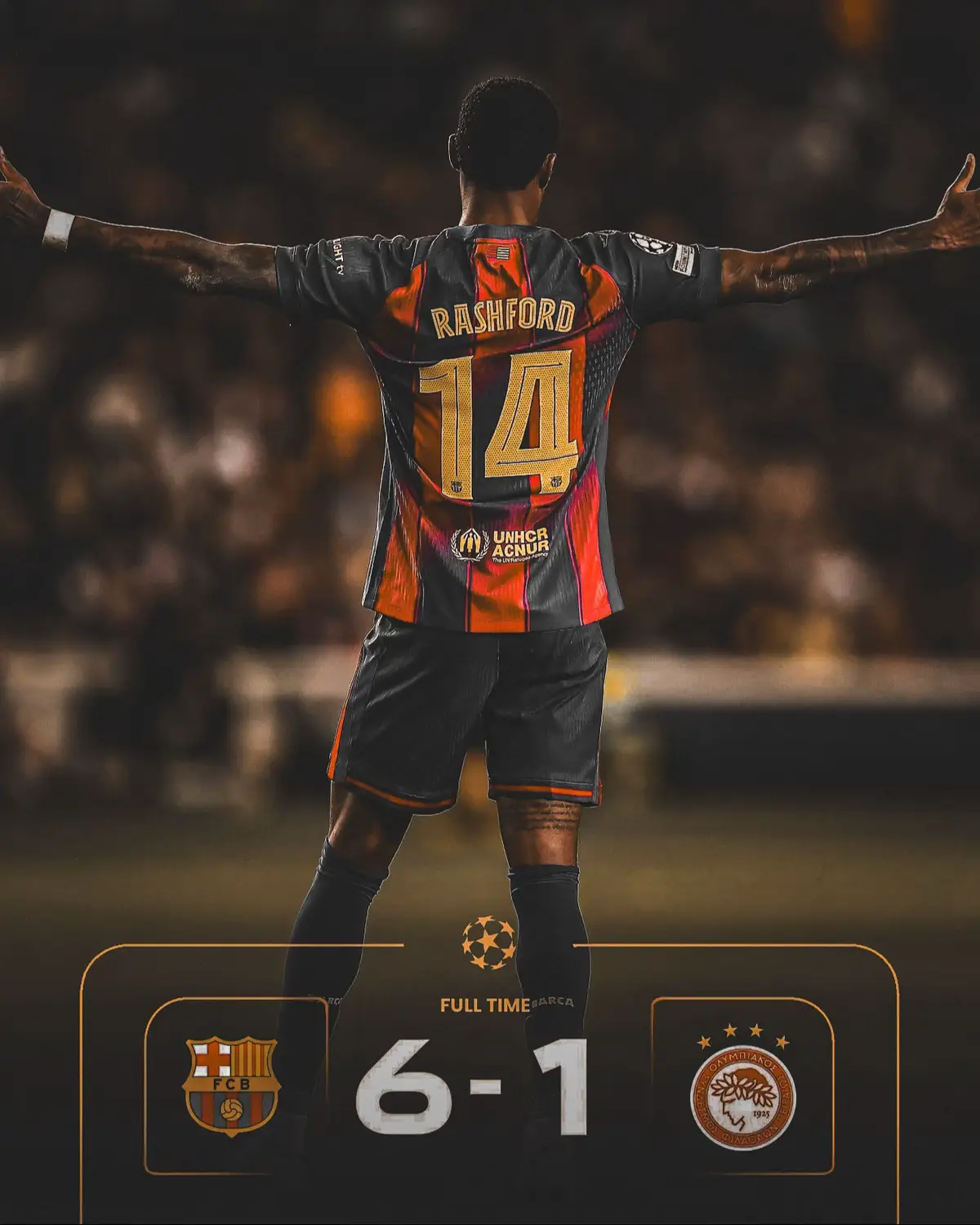 ❗️| FT: FC Barcelona 6-1 Girona FC 🤯💥 FC Barcelona mengalahkan Olympiacos FC dengan skor 6-1 🦾🙌 Pemikiran tentang Permainan Cules? #barcelona #Olympiacos #championsleague #viscabarca🔵🔴 
