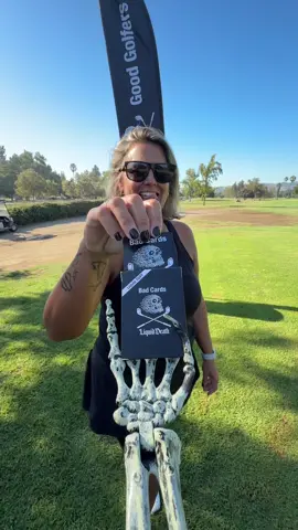 Shoulda hit a wedge 😈  Our collab expansion with @Liquid Death is now available in the TikTok Shop! 🙌  New to Bad Cards? We make fun, on-course card games for golf! ⛳️  Deal yourself in! 