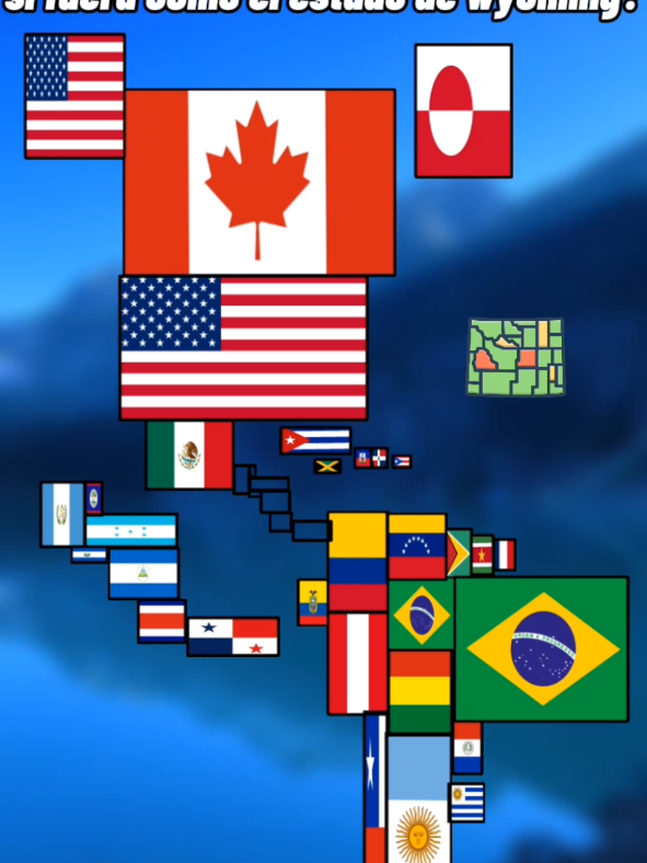 Como sería la forma de tu país si tuviera las fronteras de wyoming o colorado #geography #mapping 