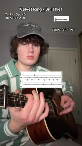 Replying to @月 Velvet Ring, hat from @In Print We Trust #velvetring #bigthief #guitartutorial #guitartabs #fyp 