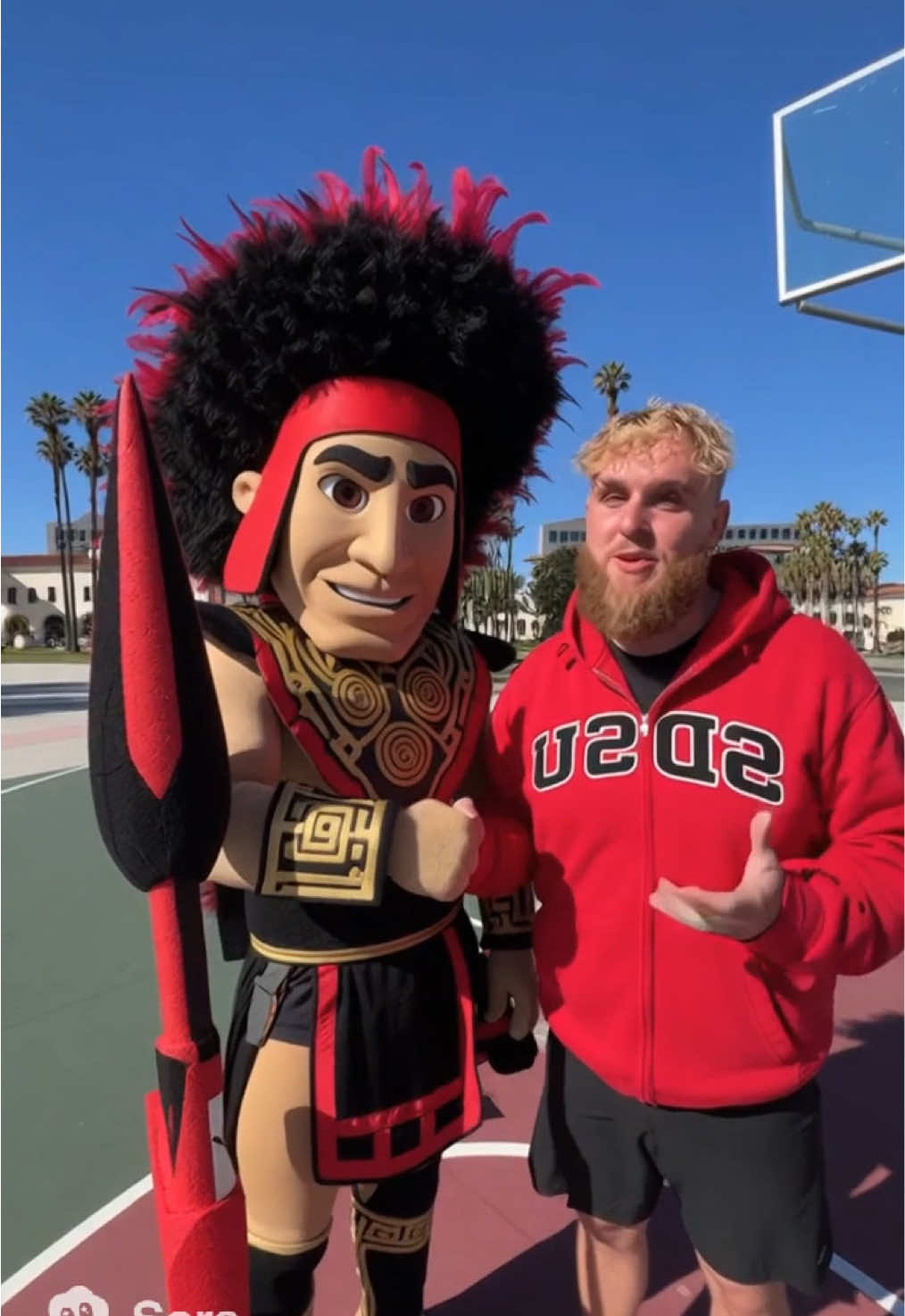 Jake Paul comes to San Diego State!! #sdsu #sdsuaztecs #college #jakepaul 