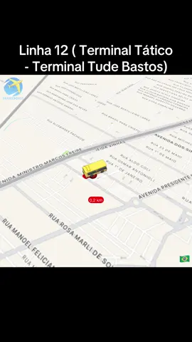 Linha 12 ( Terminal tático - Tude Bastos)  #praiagrande #fy #emtu #brmobilidade #onibus 