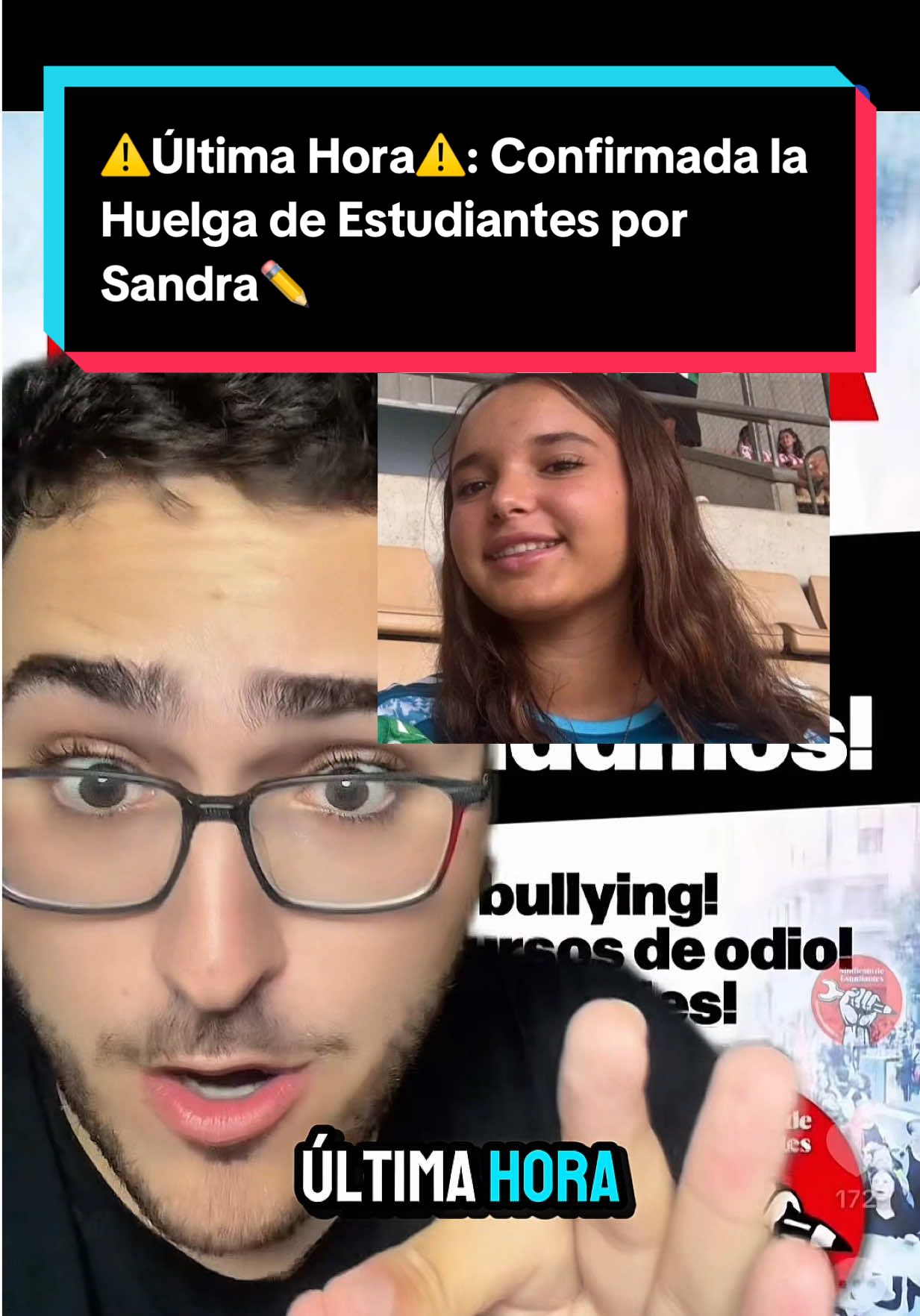 ⚠️Última Hora⚠️: Confirmada la Huelga de Estudiantes por Sandra✏️ #sandrapeña #eso #bachillerato #gradomedio #gradosuperior 