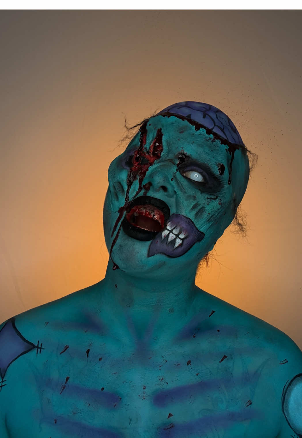 Pop Art Zombie Zombie #ZombieMakeup #FXArtist #HalloweenMakeup #HorrorTok #SpookySeason  