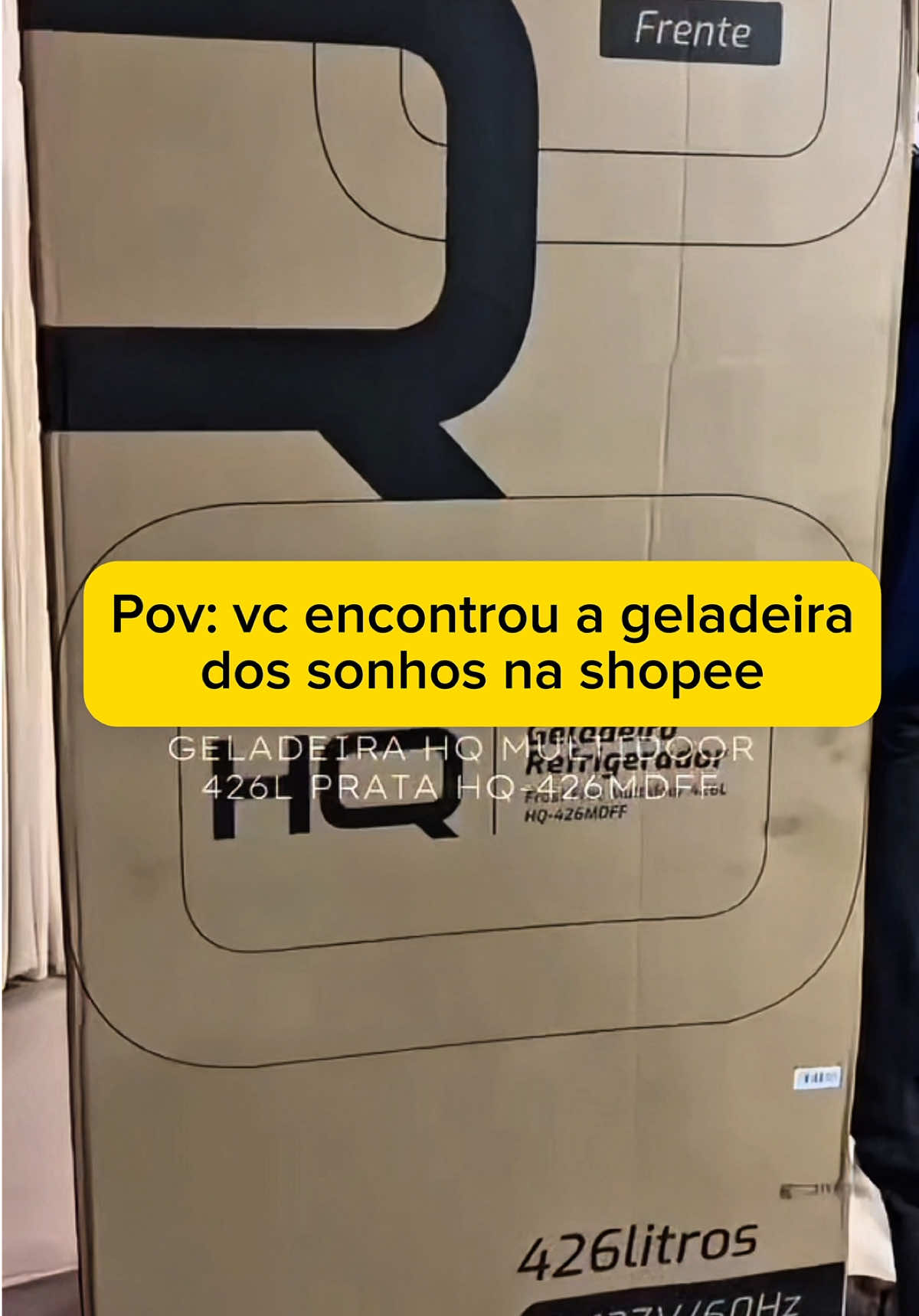 ❄️ Mais espaço, economia e estilo! Garanta agora a Geladeira HQ Frost Free Inverter 426L e transforme sua cozinha com tecnologia e praticidade. #shopee #comprasnashopee #comprasonline #geladeira #geladeirahq 