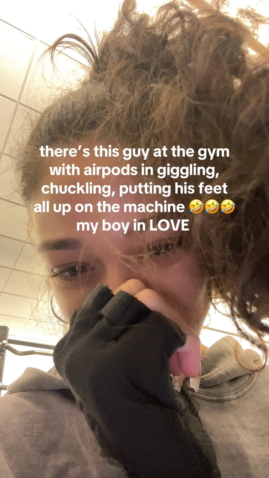 talkin bout “so you put the fur phone case on” and starts cracking up, it can not be that funny 😭 adorable #gym #Love #goals 