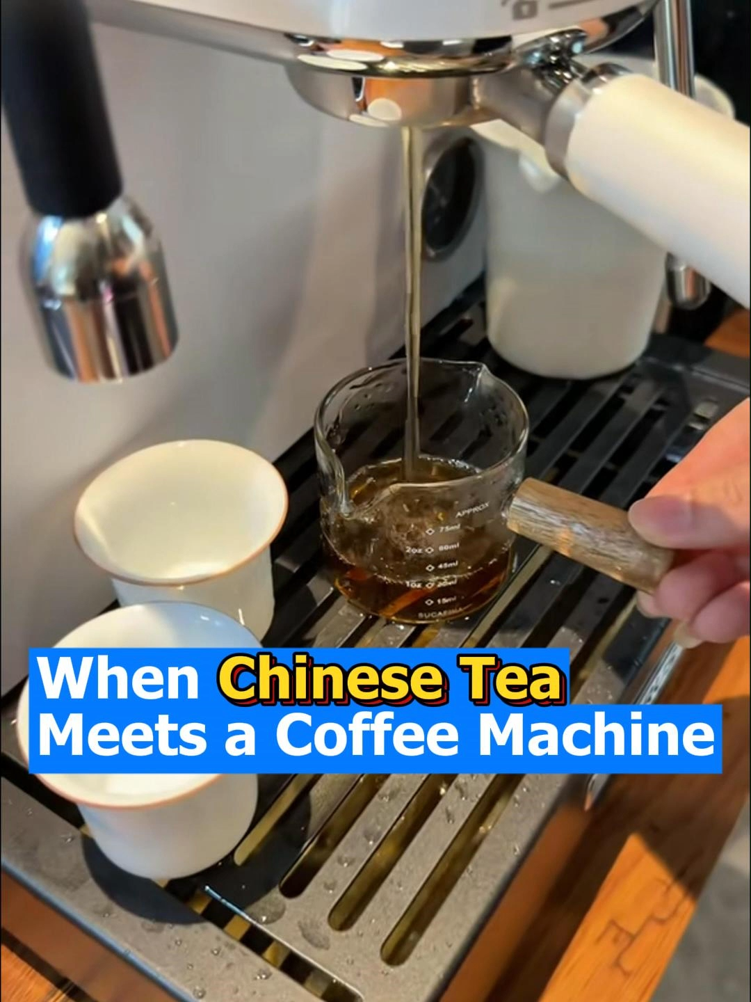 What happens when you brew Chinese tea with a coffee machine? 🤔☕🫖 East meets West! The result might surprise you! 🤩🥳 #ChineseTea #CoffeeMachine #EastMeetsWest #ViralExperiment