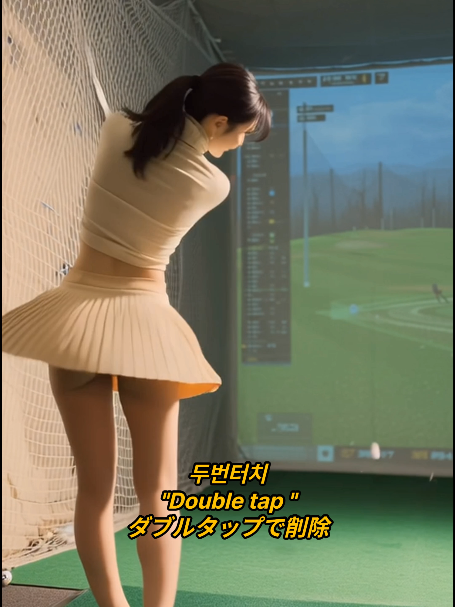 미녀 골프 선수의 스윙 연습, 집중력부터 폼까지 완벽하다 😳⛳ #golf #beautifulgolfer #golfswing #progolfer #focus #골프연습 #sportsmoment