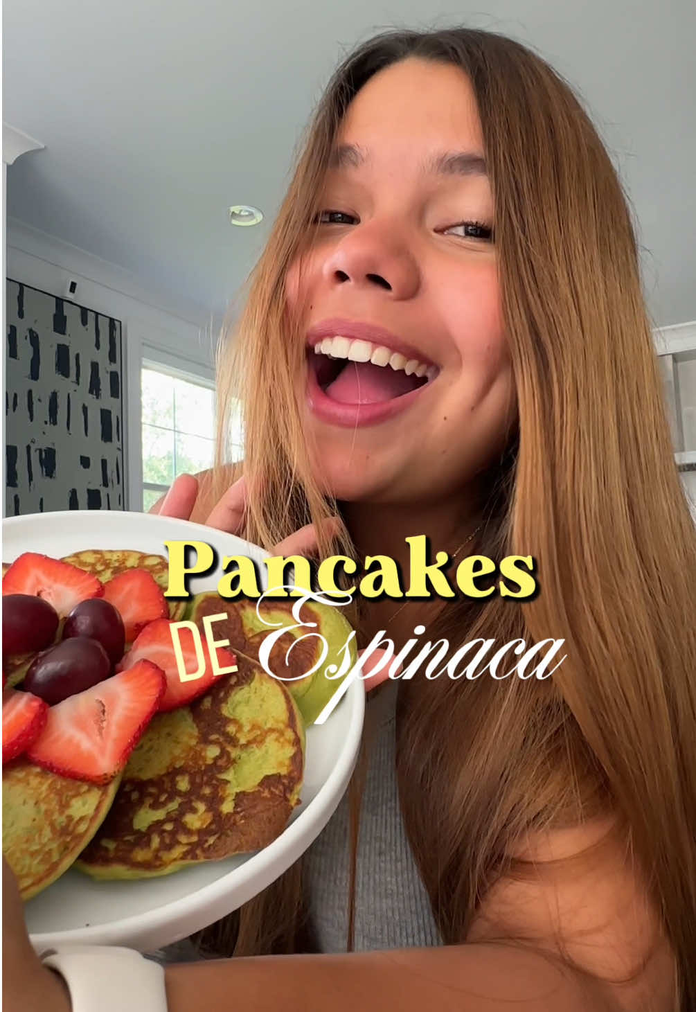 mi desayuno fit fav por siempre 😋🥬 🥞 los probarías? #fypシ #pancakes #fit #food 