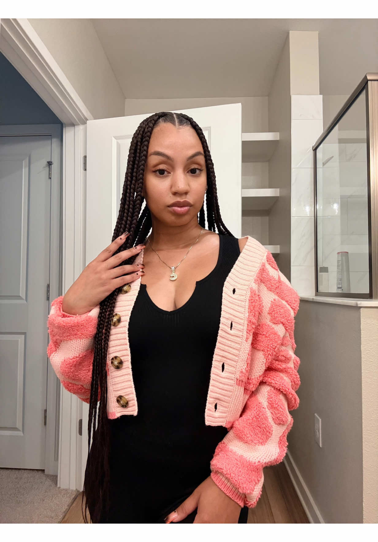 Knotless braids are the best 💕 #fypシ #knotlessbraids #hairtransition #tuesdayvibes #minivlog 