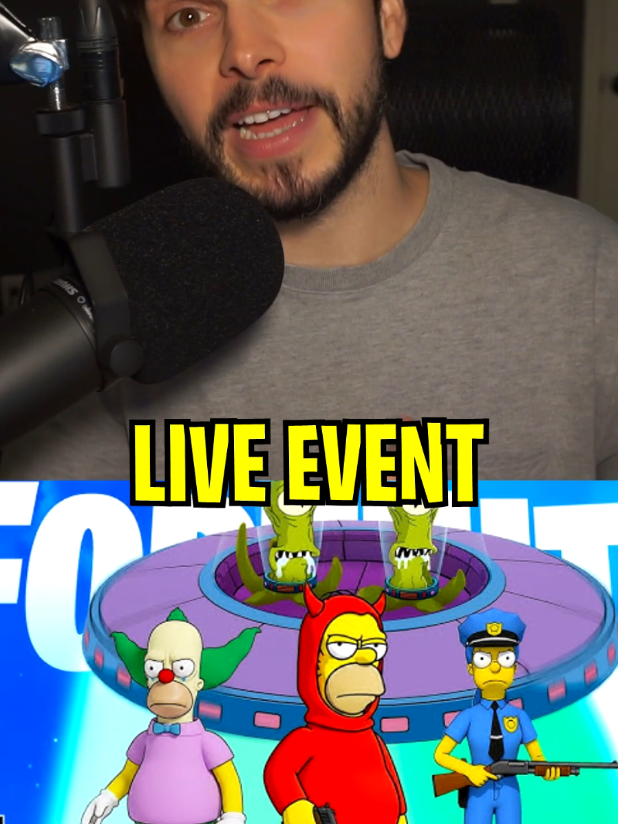 Fortnite Live Event Revealed Early! #fortnite #fortniteevent #simpsons #viral #foryoupage 